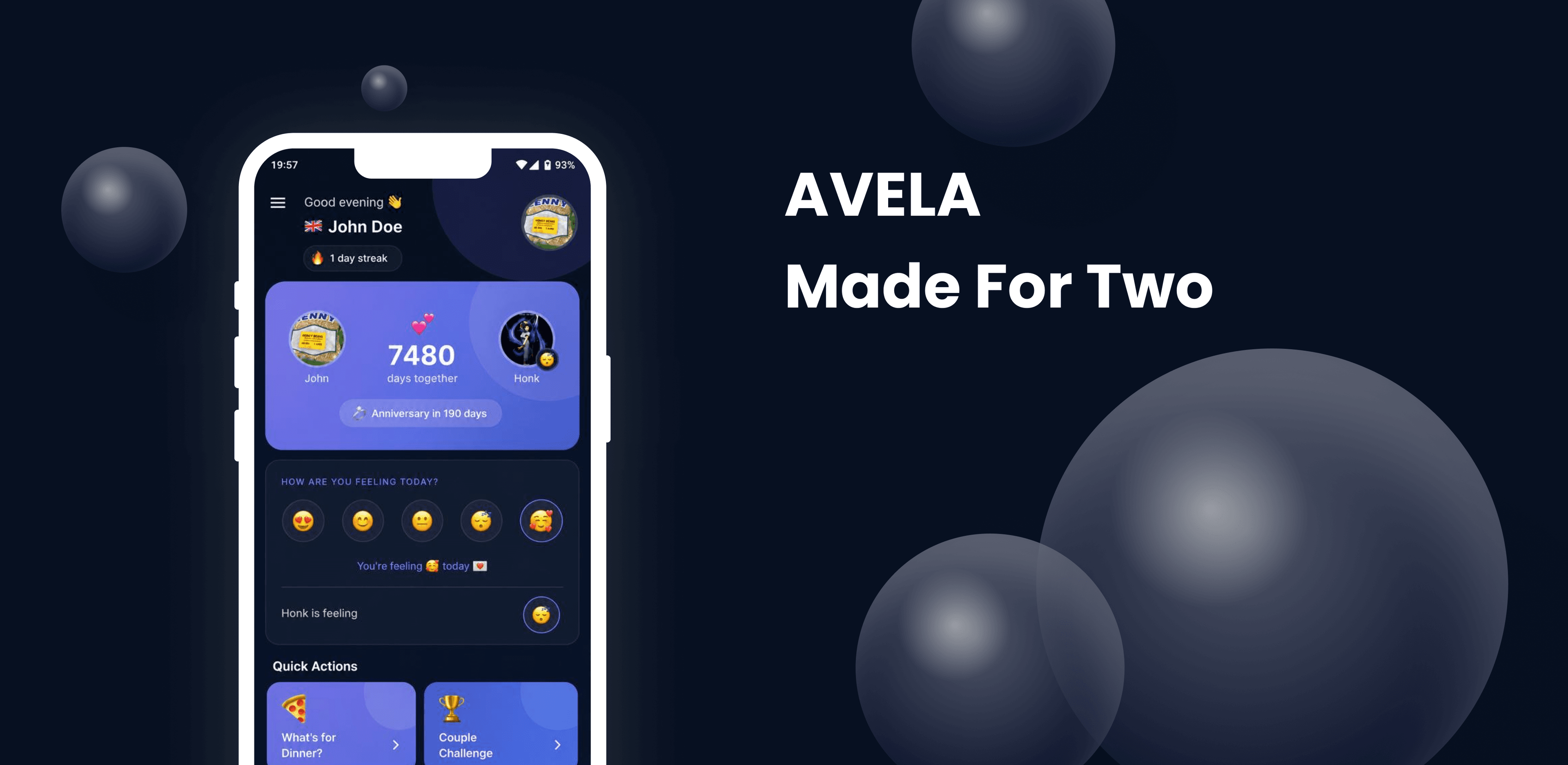 Avela app screen